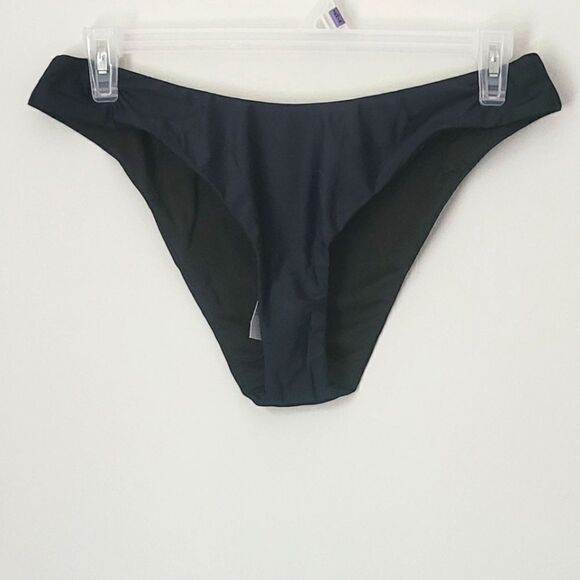 New J.Crew Curved-Waist Cheeky Bikini Bottom in Navy NWT - Picture 1 of 10